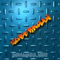 zuberkhan in Grid Style style - 3D name wallpaper