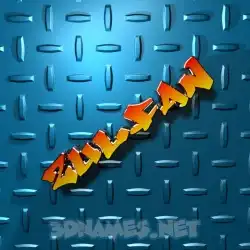 zulfan in Grid Style style - 3D name wallpaper