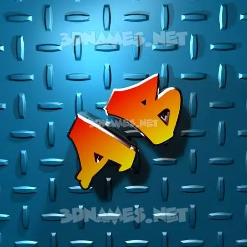 ab in Grid Style style - 3D name wallpaper