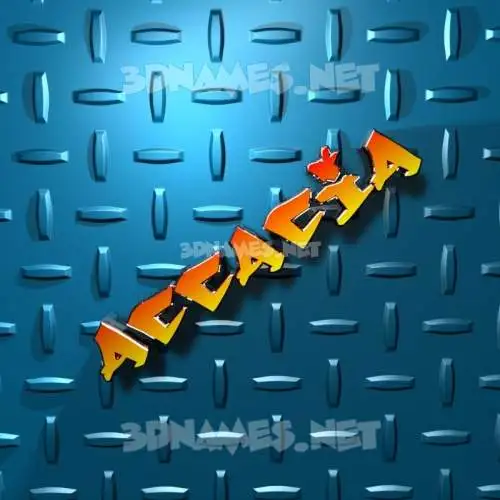 accacia in Grid Style style - 3D name wallpaper