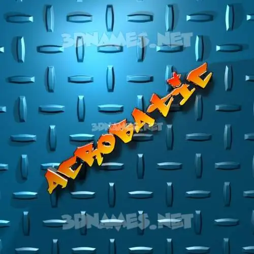 acrobatic in Grid Style style - 3D name wallpaper