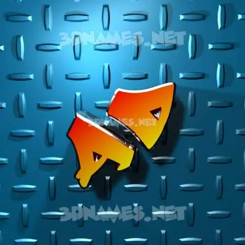 ad in Grid Style style - 3D name wallpaper