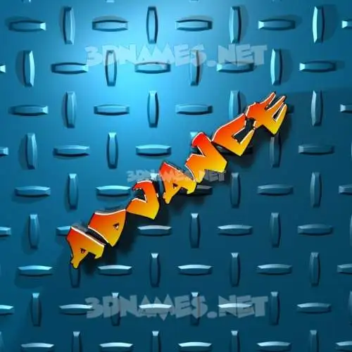 advance in Grid Style style - 3D name wallpaper