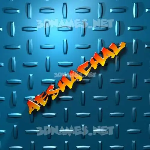 aeshachal in Grid Style style - 3D name wallpaper