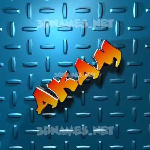 akam in Grid Style style - 3D name wallpaper