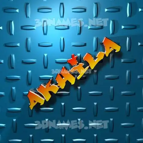 akhila in Grid Style style - 3D name wallpaper