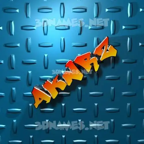aknrz in Grid Style style - 3D name wallpaper