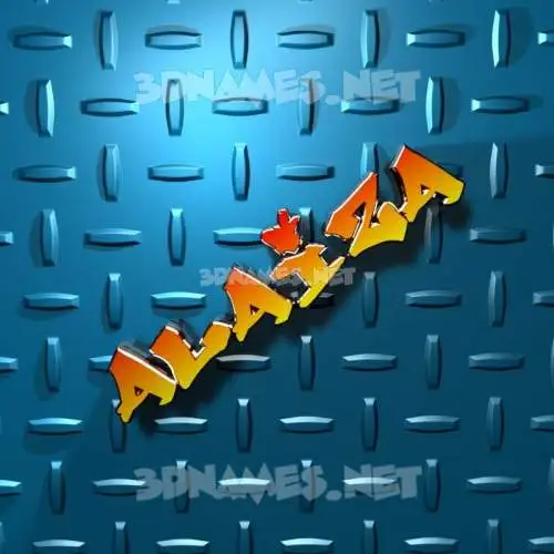 alaiza in Grid Style style - 3D name wallpaper