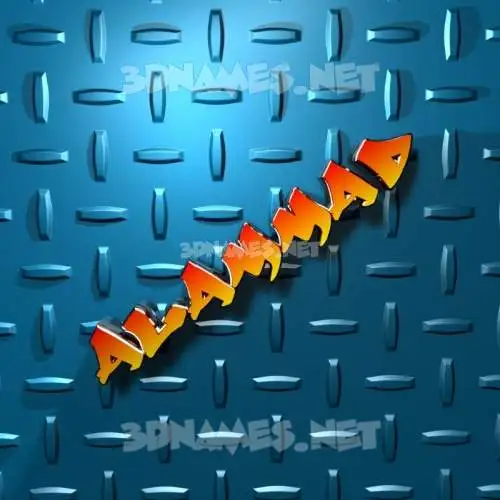 alammad in Grid Style style - 3D name wallpaper