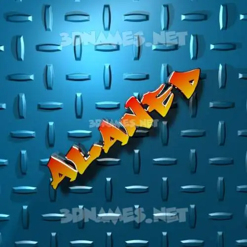 alaned in Grid Style style - 3D name wallpaper