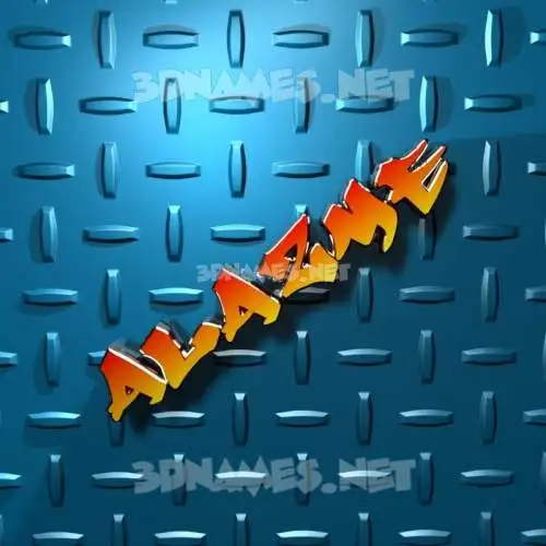 alazme in Grid Style style - 3D name wallpaper