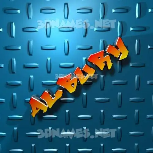 albury in Grid Style style - 3D name wallpaper