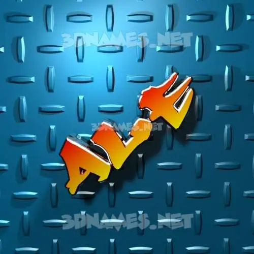 ale in Grid Style style - 3D name wallpaper
