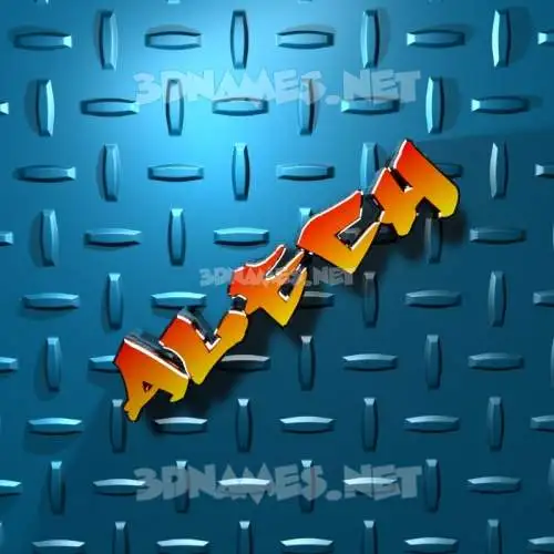 alech in Grid Style style - 3D name wallpaper