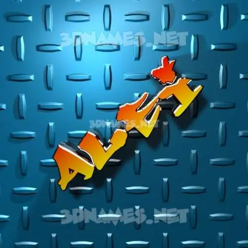 alei in Grid Style style - 3D name wallpaper