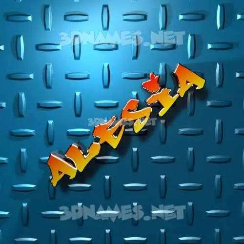 alesia in Grid Style style - 3D name wallpaper