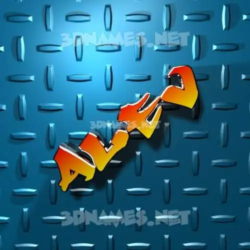 alev in Grid Style style - 3D name wallpaper