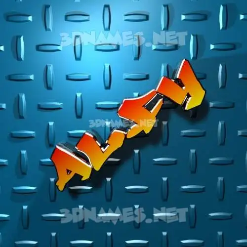 alfy in Grid Style style - 3D name wallpaper