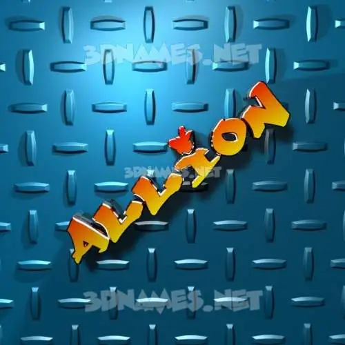 allion in Grid Style style - 3D name wallpaper
