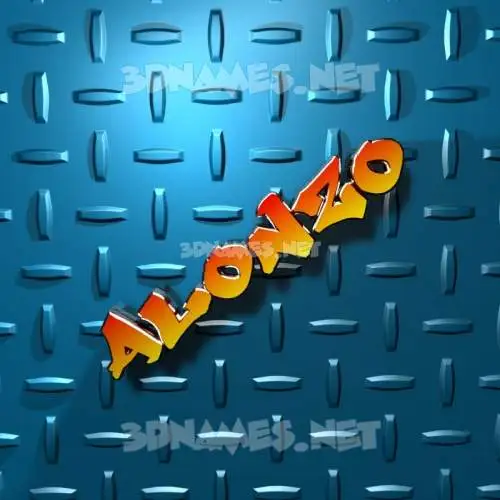 alonzo in Grid Style style - 3D name wallpaper