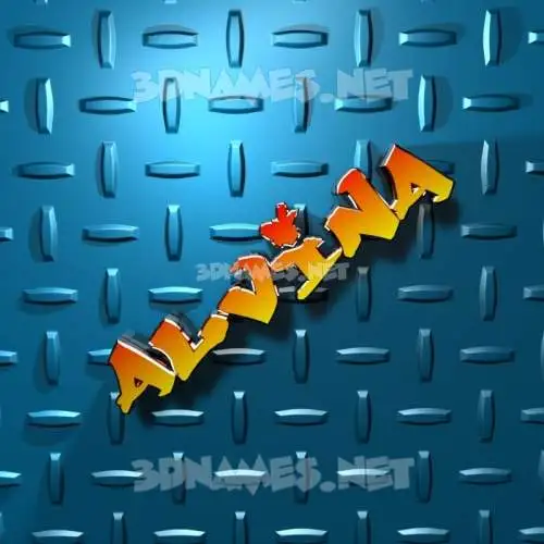 alvina in Grid Style style - 3D name wallpaper