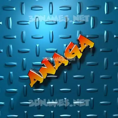 anaga in Grid Style style - 3D name wallpaper