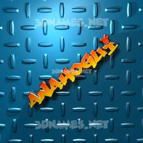 anahogui in Grid Style style - 3D name wallpaper