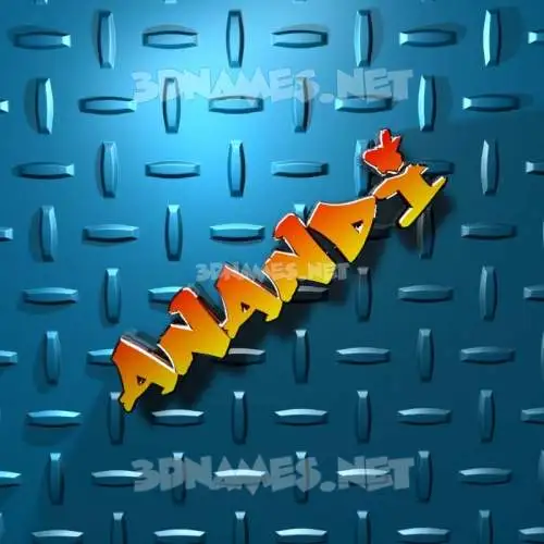 anandi in Grid Style style - 3D name wallpaper