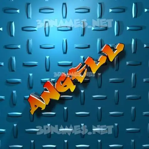 angell in Grid Style style - 3D name wallpaper
