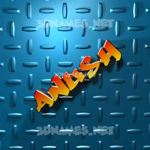 anush in Grid Style style - 3D name wallpaper