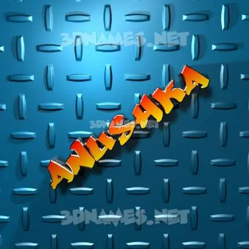 anushka in Grid Style style - 3D name wallpaper