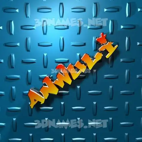 anwuli in Grid Style style - 3D name wallpaper