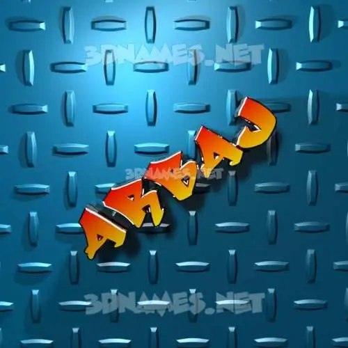 arbaj in Grid Style style - 3D name wallpaper
