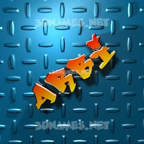 arbi in Grid Style style - 3D name wallpaper