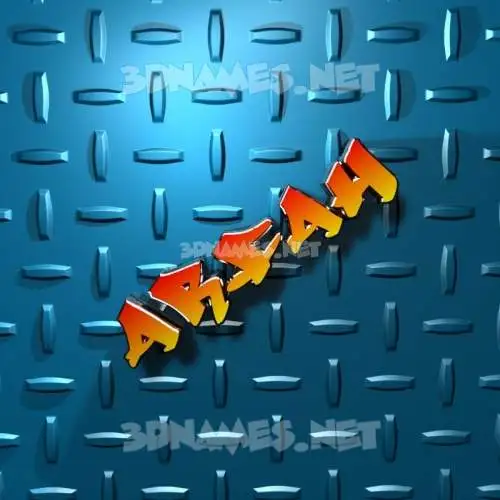 arfah in Grid Style style - 3D name wallpaper