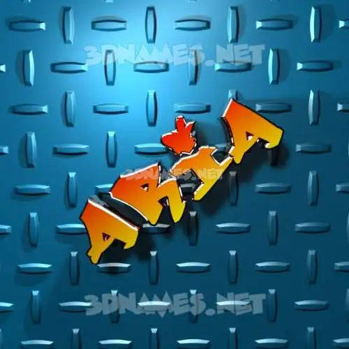 aria in Grid Style style - 3D name wallpaper