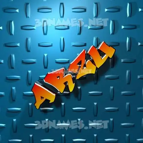 arzu in Grid Style style - 3D name wallpaper