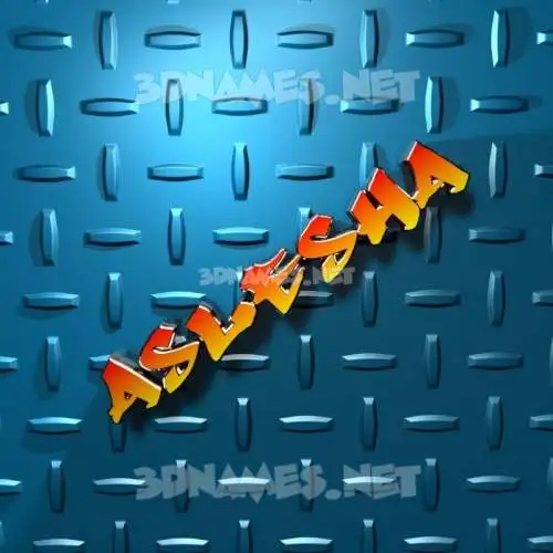 aslesha in Grid Style style - 3D name wallpaper