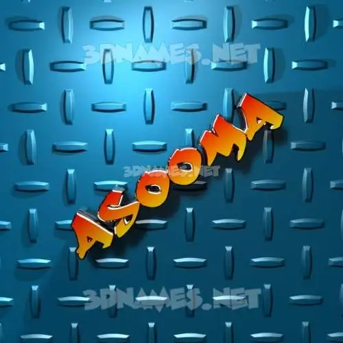asooma in Grid Style style - 3D name wallpaper