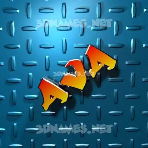 ava in Grid Style style - 3D name wallpaper