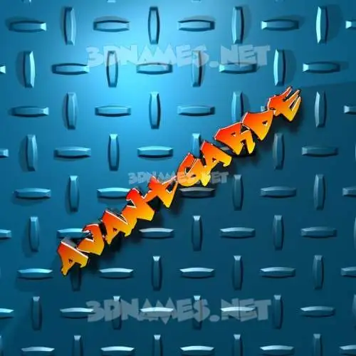 avantgarde in Grid Style style - 3D name wallpaper