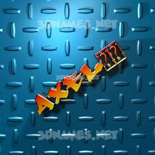axel01 in Grid Style style - 3D name wallpaper