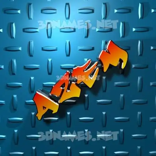 azem in Grid Style style - 3D name wallpaper