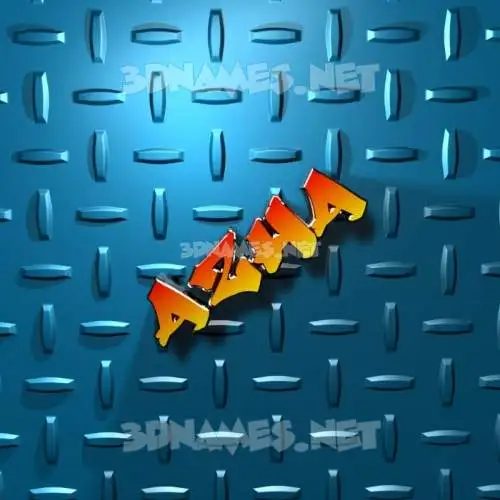 azha in Grid Style style - 3D name wallpaper