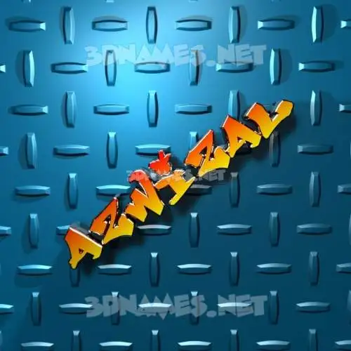 azwizal in Grid Style style - 3D name wallpaper