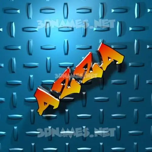 azza in Grid Style style - 3D name wallpaper
