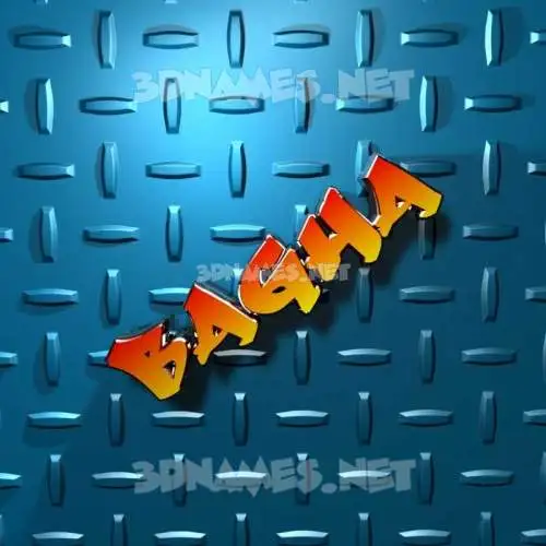 bagha in Grid Style style - 3D name wallpaper