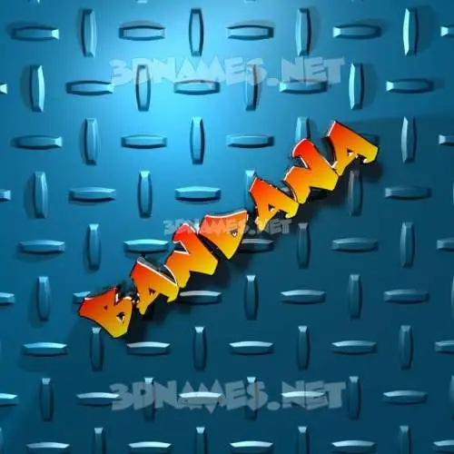 bandana in Grid Style style - 3D name wallpaper