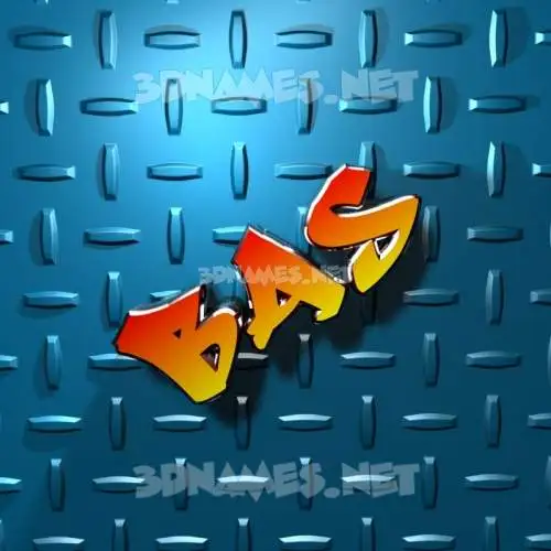 bas in Grid Style style - 3D name wallpaper bas in Grid Style style - 3D name wallpaper