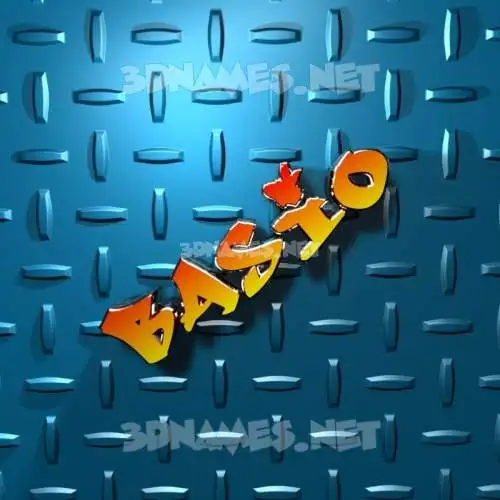 basio in Grid Style style - 3D name wallpaper basio in Grid Style style - 3D name wallpaper